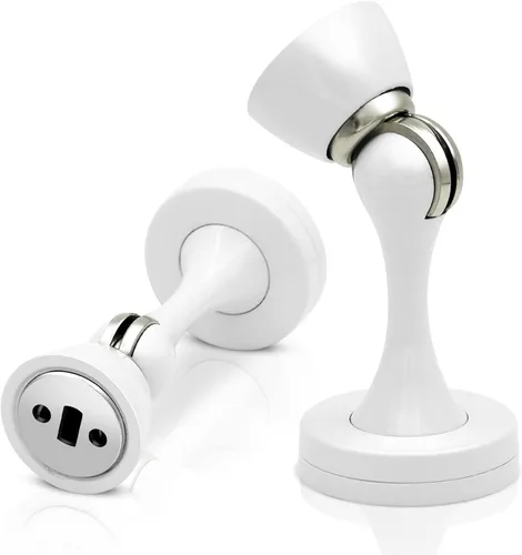 Vista 19 de Topes magnéticos para puerta, topes de puerta negros para la parte inferior de la puerta, montaje en pared, protector de pared magnético resistente