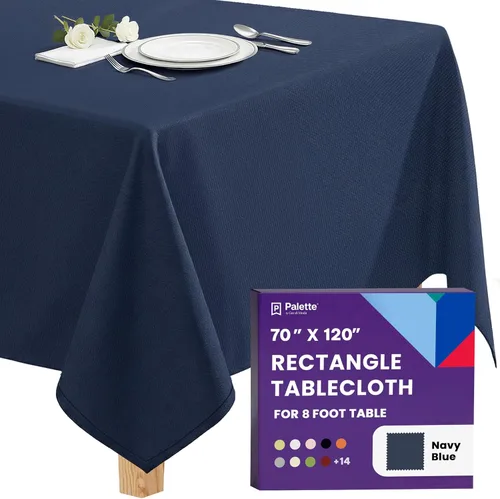 Vista 32 de Gee Di Moda - Mantel rectangular de 60 x 84 pulgadas – Mantel rectangular de poliéster lavable para mesa de 5 pies