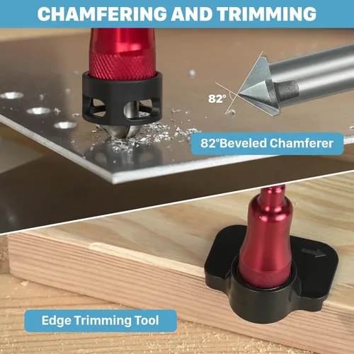 Vista 6 de KEENTECH Juego de brocas avellanadas 10 en 1, Diámetro de broca de 2.8/3.2/3.5/4.0 mm x Diámetro avellanado de 8/10 mm, Brocas avellanadas M2 HSS