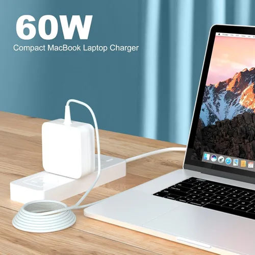 Vista 5 de Adaptador de corriente de 60 W compatible con Mac Book Pro Cargador A1278 A1344 para Mac Book Pro de 13 pulgadas (antes de mediados de 2012) Cable