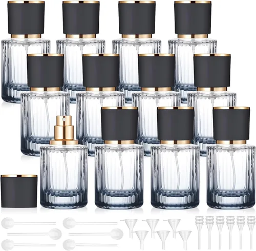 Vista 10 de Botellas de perfume de vidrio vacías de 30/50/3.4 fl oz Paquete a granel para fabricantes de perfumes, atomizador recargable, botellas de colonia
