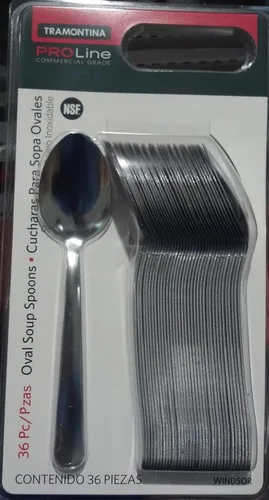 Vista 2 de Tramontina Pro Line 36 Dinner Forks Commercial Grade Stainless Steel + 36 Tramontina Pro Line Soup Spoons