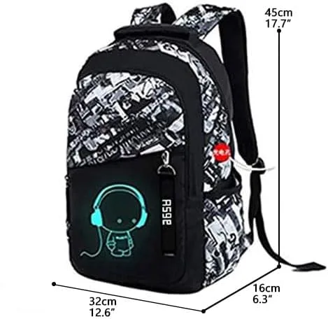 Vista 2 de Asge Bolso escolar de nylon de la moda de las, Oslei128-1, Mochila