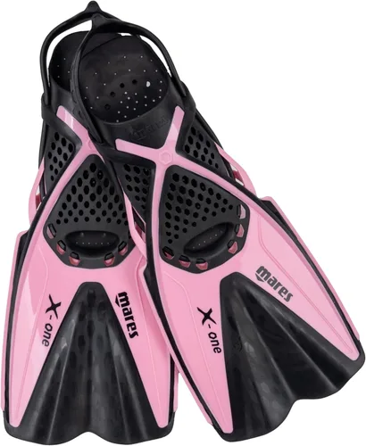 Vista 8 de MARES X-One Junior 410345 - Aletas de natación ajustables para zapatos para esnórquel, buceo, tacón abierto perforado, diseño de correa sin hebilla
