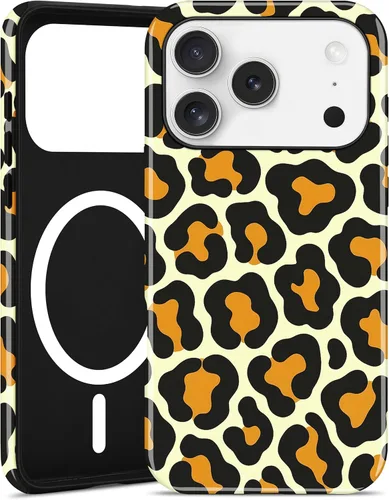 Vista 109 de Jusy Compatible with MagSafe Brown Tortoise Shell Print Phone Case for iPhone 7/8/SE, Amber Trendy Luxury Magnetic Soft TPU and Hard PC Protective