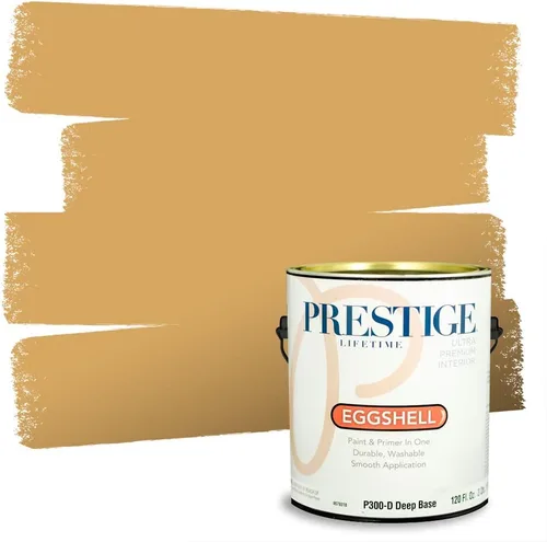 Vista 244 de PRESTIGE Pinturas de pintura exterior e imprimación en uno, 1 galón, plano, combinación comparable de Benjamin Moore* Manzanilla*