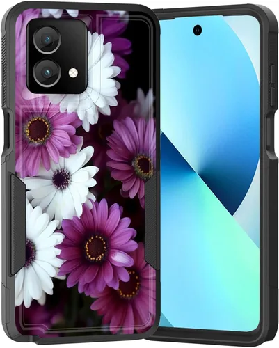 Vista 223 de para Moto G Play 4G 2024, funda de dos capas híbrida resistente y a prueba de golpes, PC duro + silicona suave protectora para Motorola Moto G Play