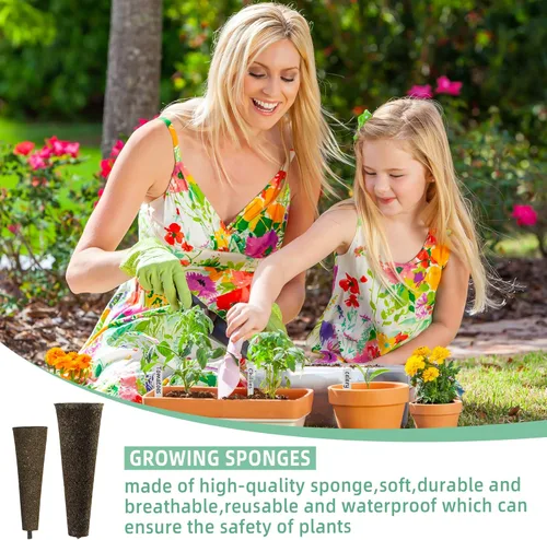 Vista 7 de Paquete de 30 esponjas de crecimiento, esponjas de repuesto para crecimiento de raíces, cápsulas de semillas compatibles con AeroGarden, kit