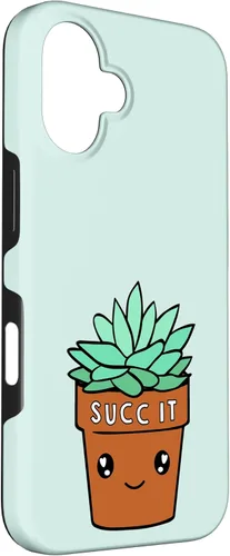 Vista 3 de iPhone 16 Succ It - Cute Succulent Plant Lovers Gardening Theme Case