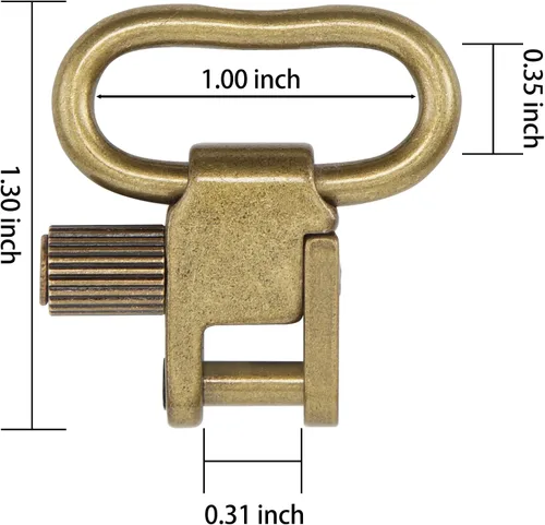 Vista 2 de VVAAGG Sling Swivel Mount 1 1.25 1.5 pulgadas dos puntos Sling fijación clips