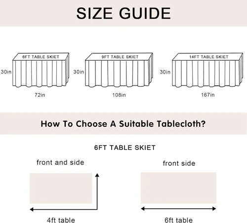 Vista 5 de Falda de Mesa de Tul Negro de 6 pies Falda de Mesa Tutú Para Mesa Rectangular Decoraciones de Fiesta de Cumpleaños Baby Shower Fiestas de Niñas