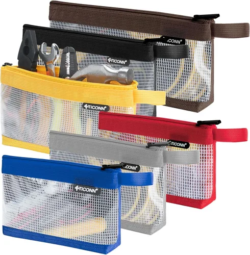 Vista 13 de TICONN Bolsa de herramientas, bolsa de herramientas pequeña Oxford 1680D, bolsas de herramientas con cremallera, bolsa transparente con cremallera