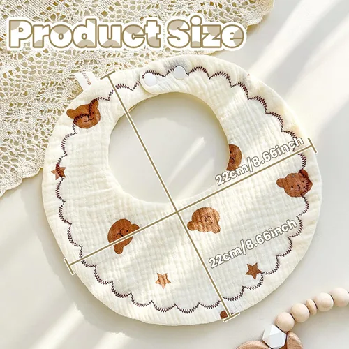 Vista 4 de Baberos de muselina para bebé niña niño para babeo y dentición, paquete de 10