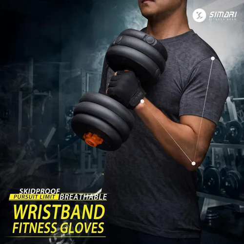 Vista 5 de SIMARI Workout Gloves Men Women Weight Lifting Gym Exercise Cycling Full Palm Protection Breathable Gloves