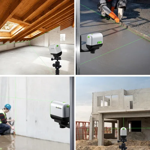 Vista 7 de ENVENTOR Nivel láser verde, nivel láser autonivelante, línea cruzada horizontal y vertical, soporte magnético giratorio de 360°, modo de pulso