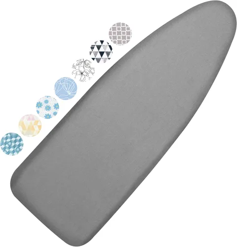 Vista 15 de Funda y almohadilla para tabla de planchar, acolchado de hierro grueso de tamaño estándar de 15 x 54 pulgadas, resistente a quemaduras y manchas