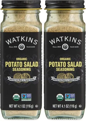 Vista 7 de Watkins Gourmet - Tarro de Especias Orgánicas, Condimento para Ensalada de Papa, Sin Transgénicos, Kosher, Botella de 4.1 oz., Paquete de 1