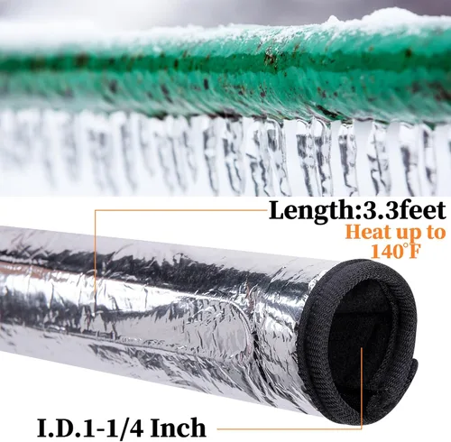 Vista 7 de codree Manta de calor para tubería de agua, cinta de calor de tubería de agua de 38.5 x 6 pulgadas, cable calefactor de protección contra