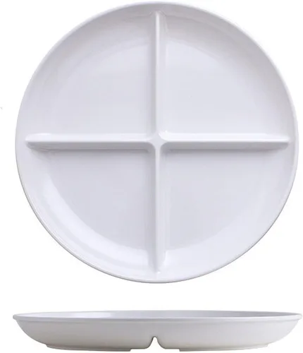 Vista 10 de Baby Blue - Platos divididos con 4 compartimentos, bandeja para aperitivos, platos de frutas de grado alimenticio, sin BPA, 1 paquete