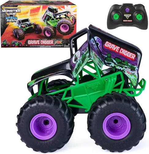 Monster Jam Smash & Bash Grave Digger RC Truck 1:15 Scale Vehicle