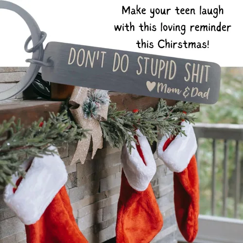 Vista 4 de Pretty Inappropriate Llavero de metal Don't Do Stupid Shit