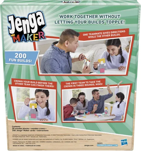 Vista 4 de Hasbro HSBF4528 Jenga Maker Juego de mesa