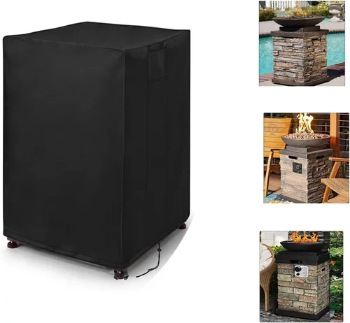 Vista 10 de Cubierta de mesa para exteriores para mesa de tanque de propano de 16 pulgadas, 600D, caja de almacenamiento impermeable de 20 libras, 16 x 16 x 21