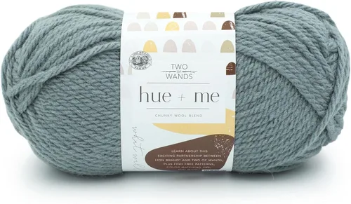 Vista 30 de Lion Brand Yarn, Hue + Me - Hilo grueso para tejer a ganchillo, tejer y manualidades, agave, 1 paquete