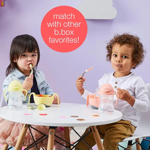Vista 6 de b.box Cuenco 3 en 1 para niños pequeños, incluye popote, tapa e inserto de aperitivo sin derrames, apto para lavavajillas y microondas, sin BPA, a