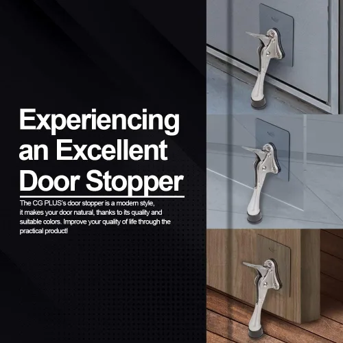 Vista 6 de Soporte adhesivo One-Touch para tope de puerta (negro, 1 x 1 unidad)