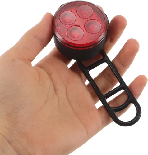 Vista 4 de Luxshiny Rechargeable Bicycle Lights Front and Rear Set USB Waterproof LED Bike Taillight and Headlight for Night Riding Safety Mountain Bike