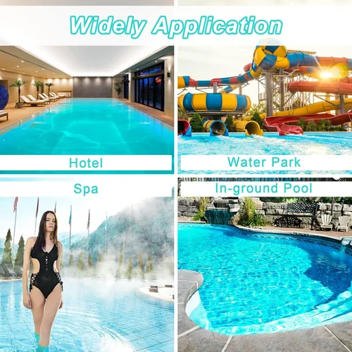 Vista 6 de DOEL Barandilla de escalera de piscina de acero inoxidable de 48 x 30 con base de fácil montaje, pasamanos plateados humanizados inoxidables