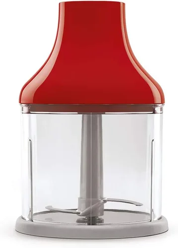 Vista 3 de Smeg Batidora de Mano de Inmersión con Vaso Medidor, Tazón de Picado con Tapa, Batidor de Alambre, 5 Controles de Velocidad, Fabricada con Cuchillas