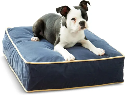 Vista 19 de South Pine Porch Buddy - Cama rectangular reversible de microfibra para perro con funda extraíble, lavable a máquina, cacao, extra pequeña