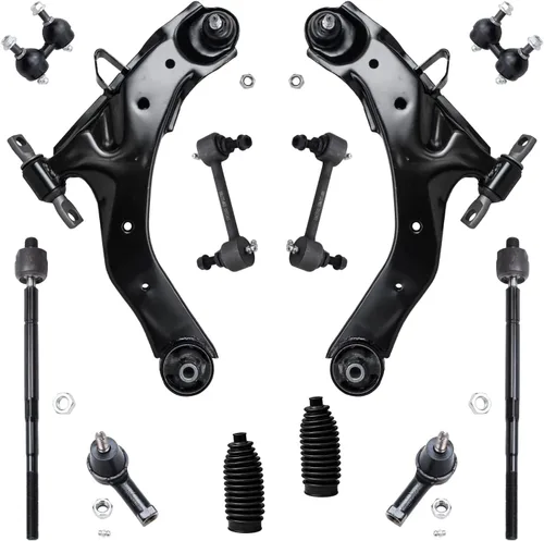 Vista 49 de Detroit Axle - Kit de suspensión frontal de 12 piezas para Volkswagen Jetta Golf Beetle, 2 brazos de control inferiores, 2 rótulas inferiores