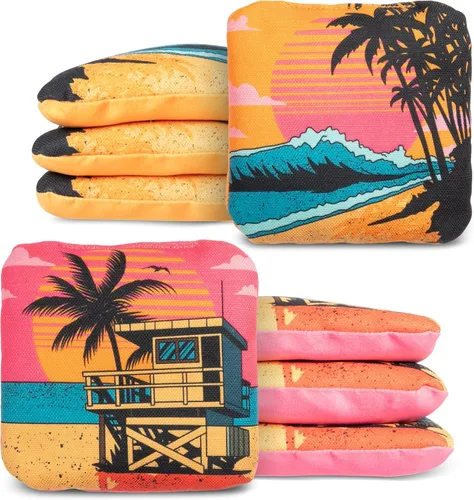 Vista 12 de Play Platoon Tournament Series Bolsas de Cornhole - Bolsas de Estilo Profesional de Doble Cara con Lado Resbaladizo y Pegajoso - Juego de 8