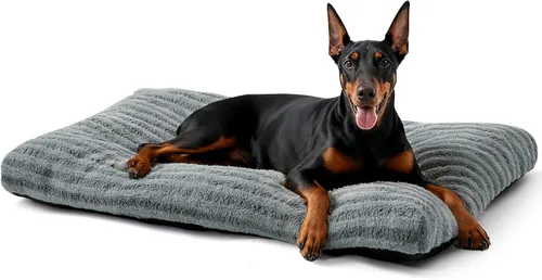 Vista 22 de FURTIME Cama lavable para perros pequeños, camas de lujo para jaulas de perros, cojín cómodo y esponjoso para perrera, alfombrilla antideslizante