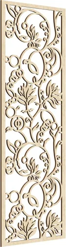 Vista 144 de Ekena Millwork WALW10X25X0250CAPCH Paneles de pared de madera con calado decorativo caspio, 9 3/8 pulgadas de ancho x 24 3/8 pulgadas de alto, cereza