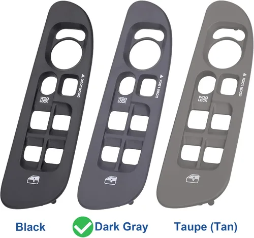 Vista 4 de Obaee Panel de control de ventana de puerta del conductor y del pasajero, bisel compatible con Dodge Ram 1500 2500 3500 2002-2009 borde del botón