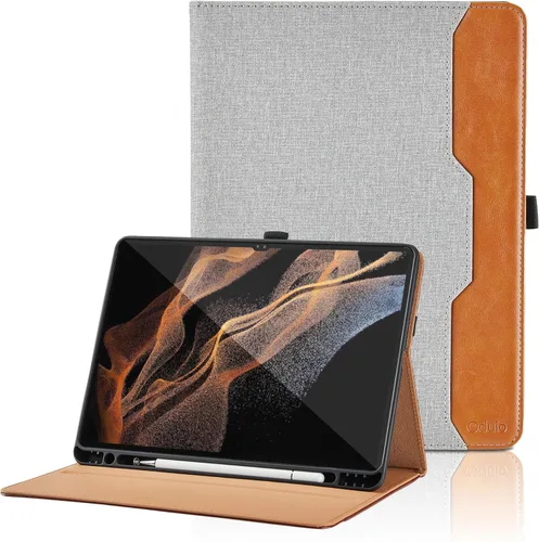 Vista 38 de Funda para Samsung Galaxy Tab A7 de 10,4 pulgadas 2020 (SM-T500/T505/T507) - Funda de piel sintética con función atril y bolsillo, función de Azul