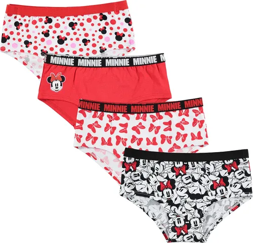 Vista 5 de Disney Ropa interior de Minnie Mouse para niña con múltiples opciones de estampado y silueta en tallas 2/3t - 8