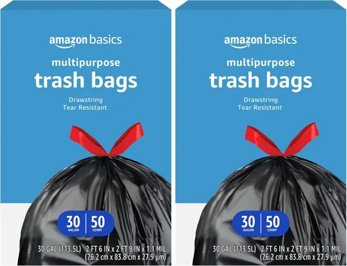 Vista 7 de Yaxa Basics - Bolsas de basura multiusos con cordón, 30 galones, 20 unidades, paquete de 1
