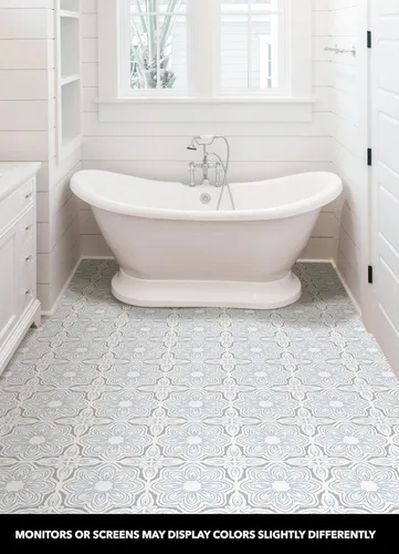 Vista 3 de FloorPops Azulejos de Suelo Azul Morris Peel & Stick, FP3827