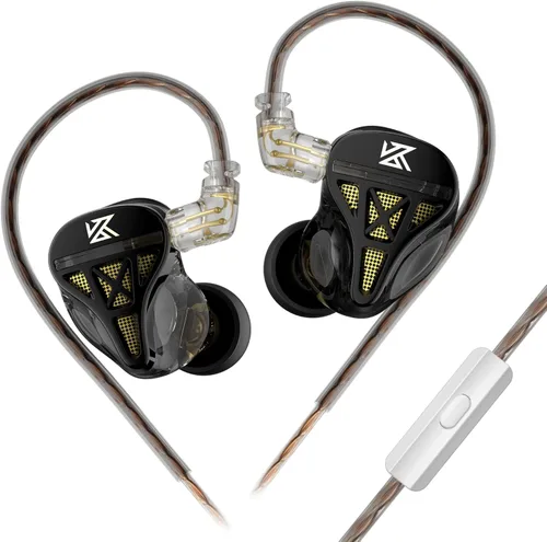 Vista 16 de KZ Castor - Auriculares intrauditivos, sonido de graves mejorado HiFi, IEMs aislantes de ruido ajustables, auriculares con cable de doble