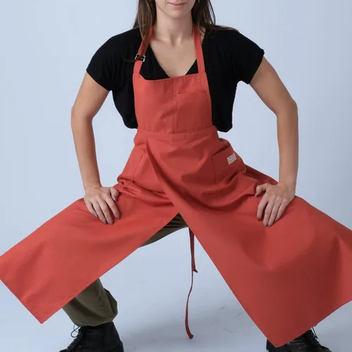 Vista 5 de makemake Tools Split-Leg Waterproof Unisex Pottery Apron for Pottery Artist Ceramic Coveralls Claypron Florist Gown
