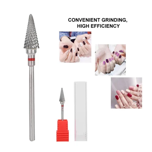 Vista 5 de Broca de uñas para uñas, broca de cutícula de cono para uñas, uñas en casa, salón []