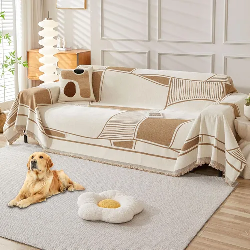 Vista 20 de HAOMAIJIA Funda de sofá antideslizante para sofá de 2 cojines, fundas de sofá seccionales lavables para perros y mascotas, protector de muebles