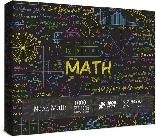 Rompecabezas de fórmulas matemáticas de 1000 piezas para adultos, rompecabezas imposible difícil, rompecabezas de arte neón, rompecabezas familiar