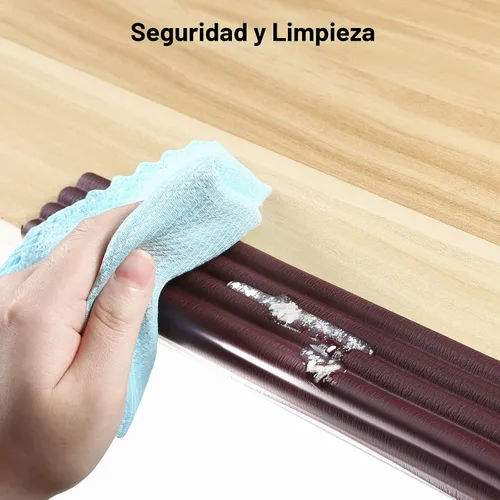 Vista 6 de Protector de esquina de borde a prueba de bebés, 16.4 pies acolchado con adhesivo 3M, acolchado de espuma de goma NBR suave extra ancho, muebles