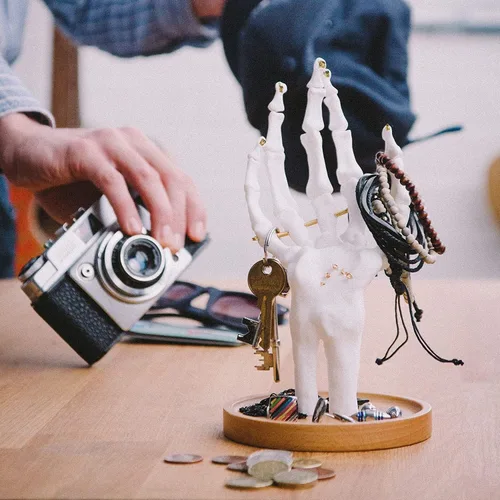 Vista 5 de Alhajero en forma de cráneo de ave SUCK UK.